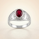 Anillo Graduación Kinder Piedra Plata