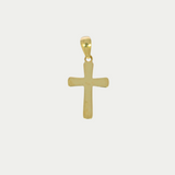 Cruz Lisa Oro 14K 1.5cm
