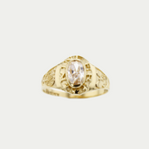 Anillo Graduación Kínder Piedra Grande Oro 10K