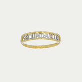 Anillo Graduación Secundaria Sencillo Combinado Oro 10K