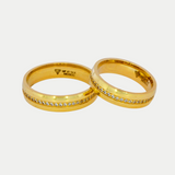 Par de Argollas Oro 14K Confort Sólido 26325