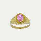 Anillo Graduación Primaria Piedra Oro 10K