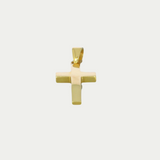 Cruz Lisa Oro 14K 2cm