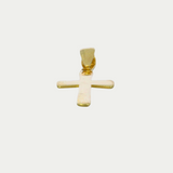 Cruz Lisa Oro 14K 1.5cm