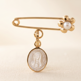 Segurito Medalla Virgen Gpe. OA 14K 1cm