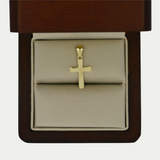Cruz Lisa Oro 14K 1.5cm