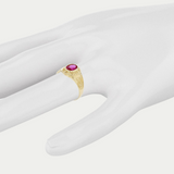 Anillo Graduación Secundaria Piedra Grande Oro 10K