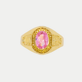 Anillo Graduación Secundaria Piedra Ext. Grande Oro 10K
