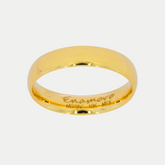 Par de Argollas Oro 10K Confort Hueco CF002-41