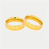 Par de Argollas Oro 14K Confort Hueco CF002