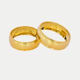 Par de Argollas Oro 10K Cóncavo CL101