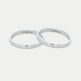 Par de Argollas Oro 14K Media Caña Sólida EF009B