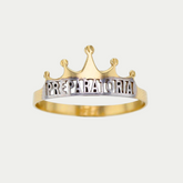 Anillo Graduación Preparatoria Coronita Oro 10K