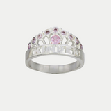 Anillo Graduación Kinder Coronita Plata