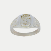 Anillo Graduación Kinder Búho Plata