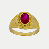 Anillo Graduación Preparatoria Piedra Oro 10K