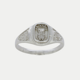 Anillo Graduación Primaria Búho Plata