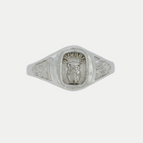 Anillo Graduación Primaria Búho Plata