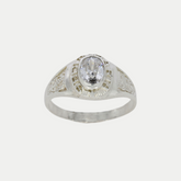 Anillo Graduación Secundaria Piedra Plata
