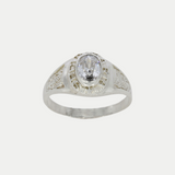 Anillo Graduación Secundaria Piedra Plata