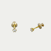 Broquel con Brillante .12 puntos Oro 14K