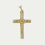 Crucifijo Tubular Perforado Oro 10K