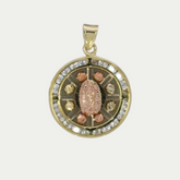 Virgen de Guadalupe con Bolitas Oro 10K