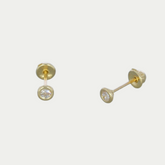 Broquel Zirconia con Bisel 3mm Oro 14K