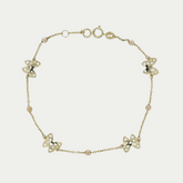 Pulsera Mariposas Oro 8K