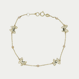 Pulsera Mariposas Oro 8K