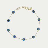 Pulsera Ojitos Oro 10K