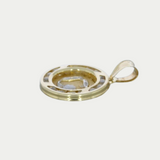 Medalla Bautizo con zirconias 1.8cm Oro 10K