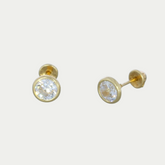 Broquel Zirconia con Bisel 5mm Oro 14K