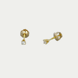 Broquel con Brillante .06 puntos Oro 14K