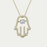 Gargantilla Hamsa Oro 10K