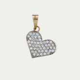 Dije Corazon con Zirconias Oro 10K