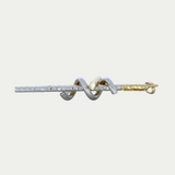 Cruz Espiral Oro 14K