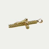 Crucifijo Tubular Perforado Oro 10K