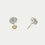 Broquel Zirconia Bisel Grabado 6mm Oro 10K