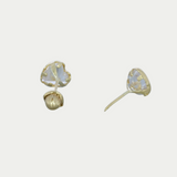 Broquel Corazon Bisel Grabado 5mm Oro 10K