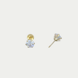 Broquel Zirconia 5mm Oro 10K