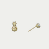 Broquel Zirconia 3mm Oro 14K