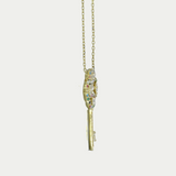 Gargantilla Llave de Colores Oro 10K