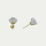 Broquel Zirconia Flor Oro 14K
