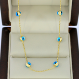 Gargantilla Ojitos Oro 14K