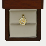 Medalla Bautizo con zirconias 1.8cm Oro 10K