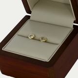 Broquel Corazon Bisel Grabado 5mm Oro 10K