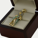 San Judas Piedras Verdes Oro 10K