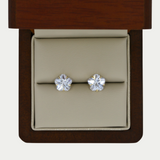 Broquel Zirconia Flor Oro 14K