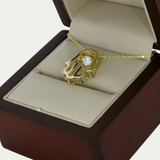 Gargantilla Hamsa Oro 10K